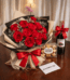 Bouquet de Rosas Vino y Chocolates flores