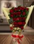 Arreglo floral Mi Flechazo con rosas rojas frescas y bombones Ferrero Rocher, ideal para regalar en ocasiones especiales.