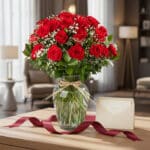 Imagen de Jarrón con 24 Rosas