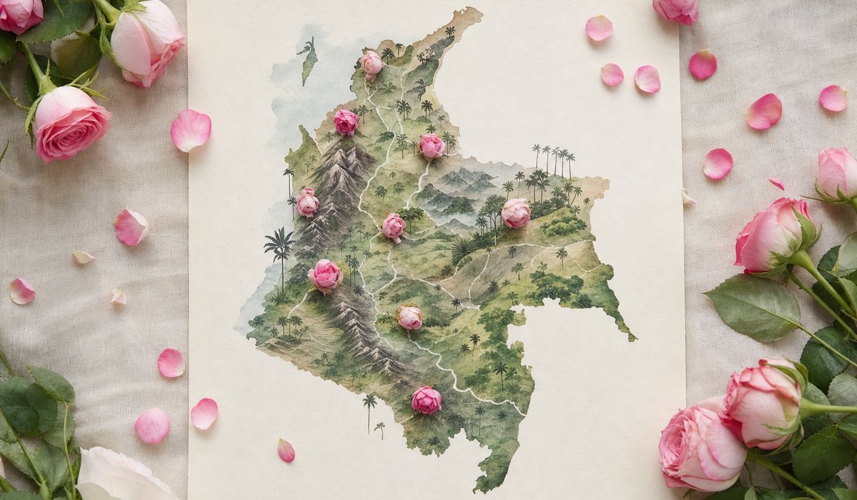 Mapa de zonas cubiertas para domicilios de flores